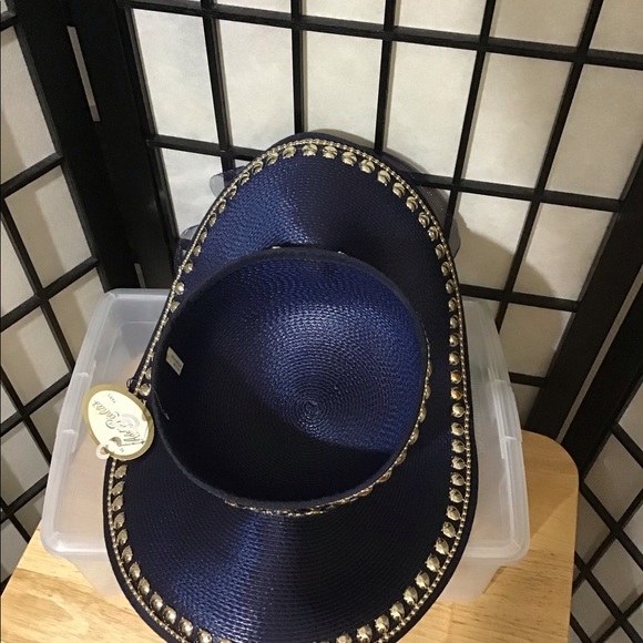 NWT VTG New York Adolfo Realites Absolutely Gourgous Vintage Blue Fascinator - Picture 5 of 7